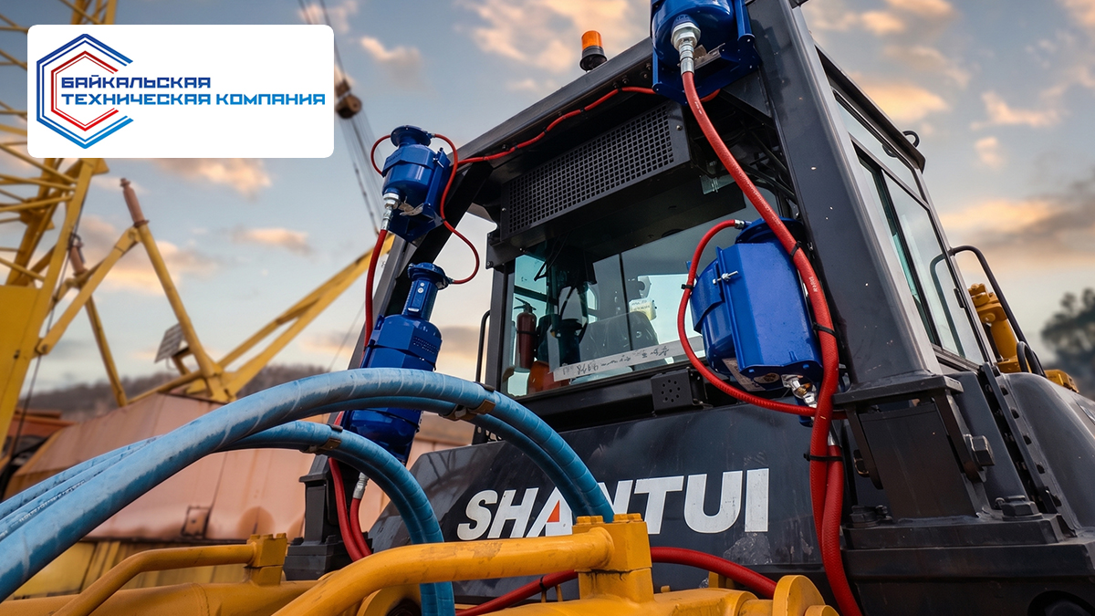 Оснащение SHANTUI SD32 автоматической системой пожаротушения Байкальская Техническая Компания: надежность техники начинается с правильных решений 