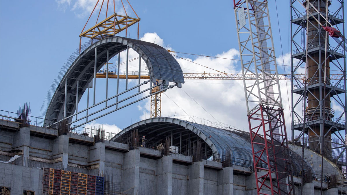  Завершилось сооружение свода реакторного блока в Димитровграде 